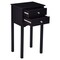 Black MDF Wood 2-Drawer Side End Table Nightstand with Storage Drawers for Bedroom or Living Room
